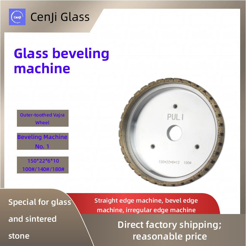Diamond Grinding Wheel for Glass Beveling Machine 150*22*6*10 100#/140#/181#