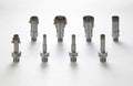 Glass drilling bit with threaded tip