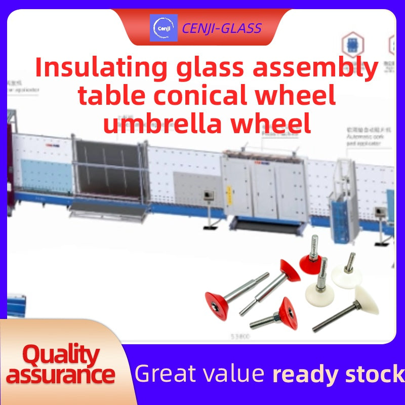 Insulating glass assembly table conical wheel umbrella wheel