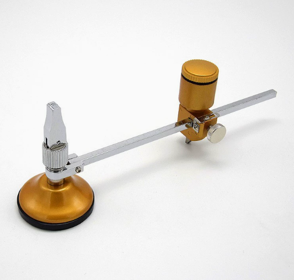 Glass compass cutter and hole opener