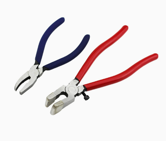 8-inch glass trimming pliers, glass flat-nose pliers