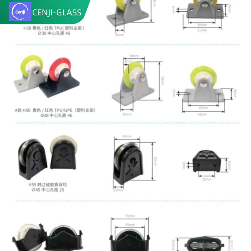 Complete collection of glass machinery equipment wheels