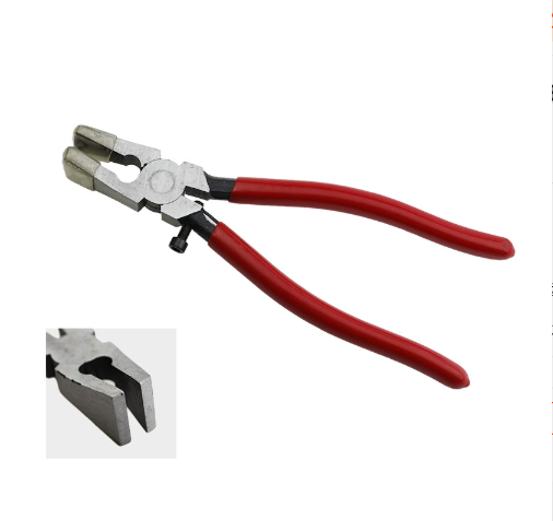 8-inch glass trimming pliers, glass flat-nose pliers