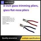 8-inch glass trimming pliers, glass flat-nose pliers