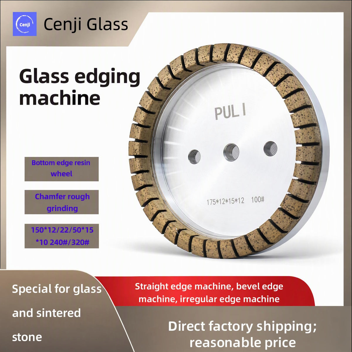 Double-sided machine diamond wheel, high-speed edging machine full tooth