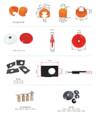Complete collection of glass machinery equipment wheels