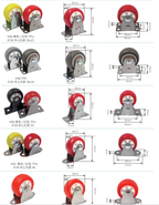 Complete collection of glass machinery equipment wheels