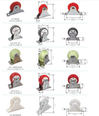 Complete collection of glass machinery equipment wheels
