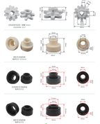 Complete collection of glass machinery equipment wheels